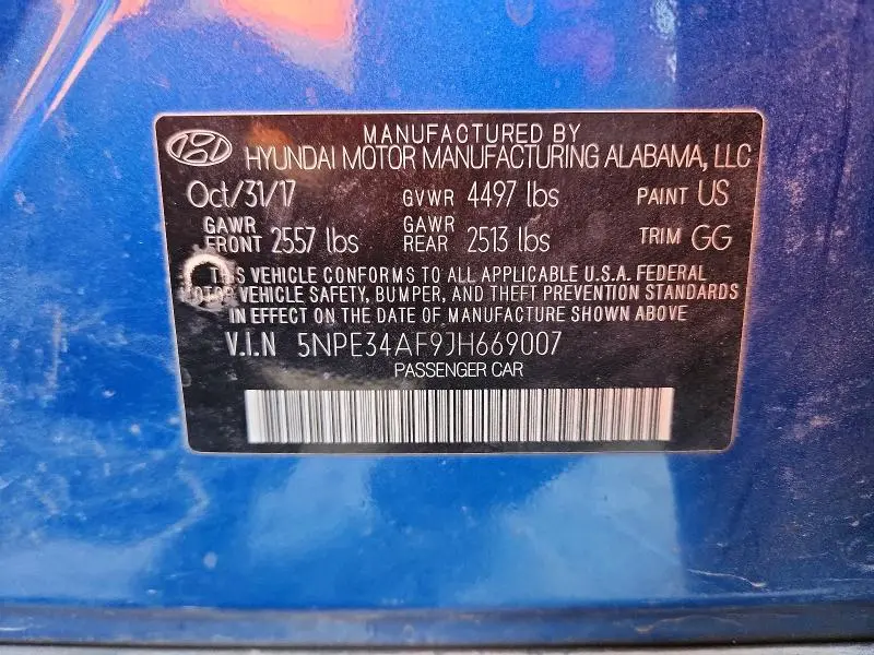 2018 HYUNDAI SONATA SPORT  