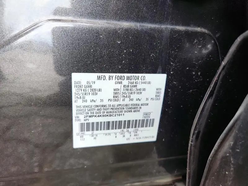 2019 FORD EDGE TITANIUM  