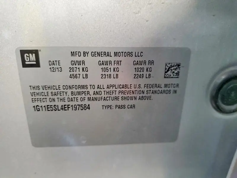 2014 CHEVROLET MALIBU 2LT  