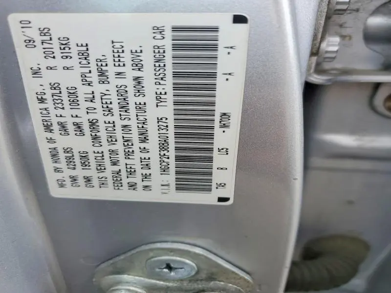 2011 HONDA ACCORD LX  