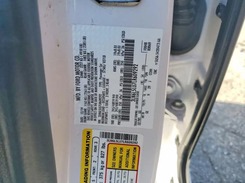 2020 LINCOLN MKZ RESERVE  