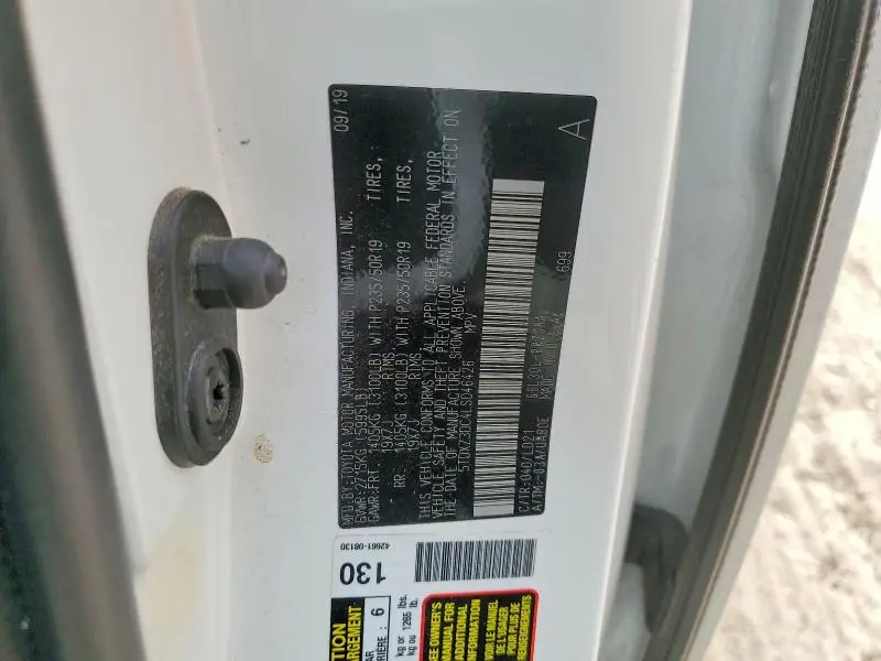 2020 TOYOTA SIENNA SE 8-PASSENGER  