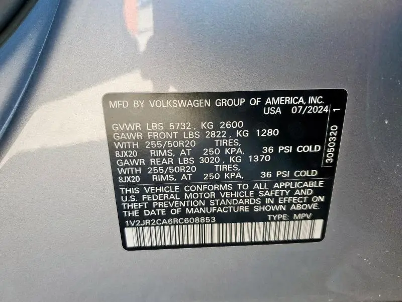 2024 VOLKSWAGEN ATLAS SE  