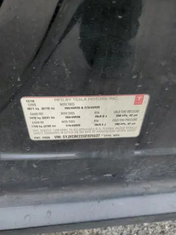 2016 TESLA MODEL X   