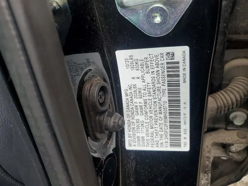 2021 HONDA CIVIC   