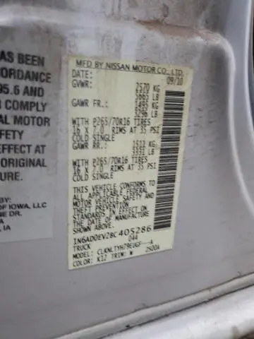 2011 NISSAN FRONTIER S  