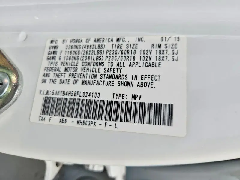 2015 ACURA RDX TECHNOLOGY  
