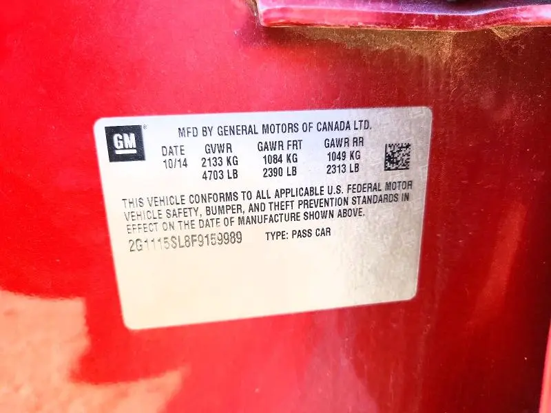 2015 CHEVROLET IMPALA LT  