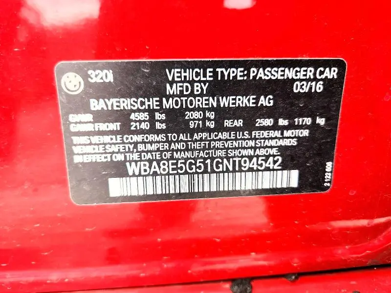 2016 BMW 320 XI  