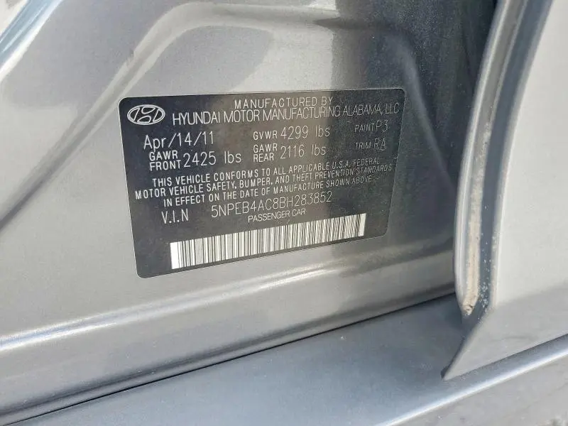 2011 HYUNDAI SONATA GLS  