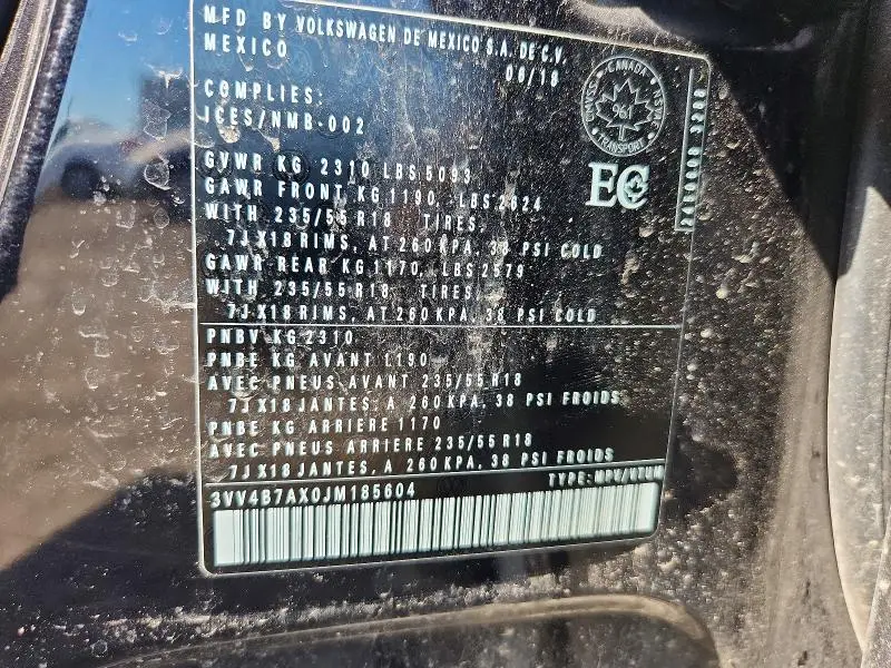 2018 VOLKSWAGEN TIGUAN SEL PREMIUM  