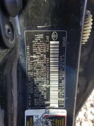 2012 TOYOTA CAMRY BASE  
