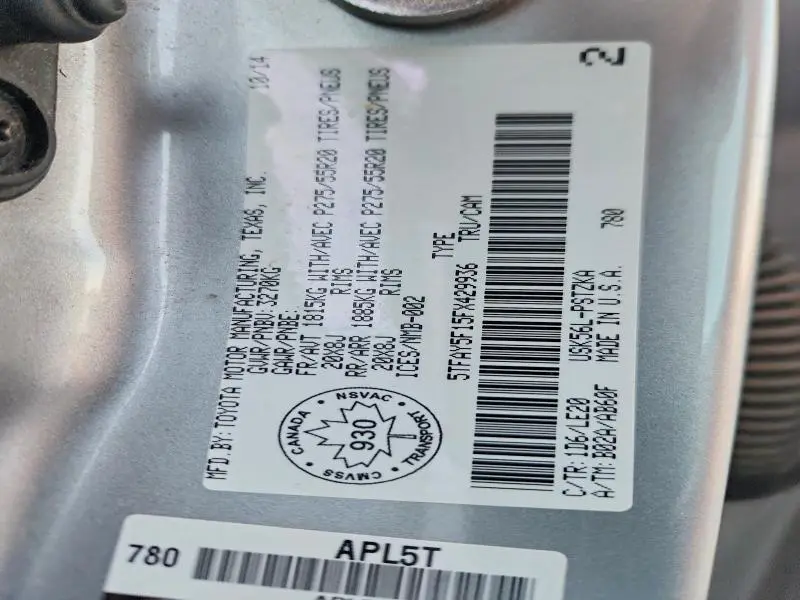 2015 TOYOTA TUNDRA 1794 EDITION  