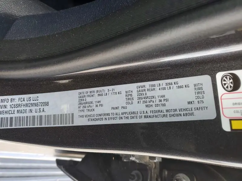 2021 RAM 1500 LIMITED  
