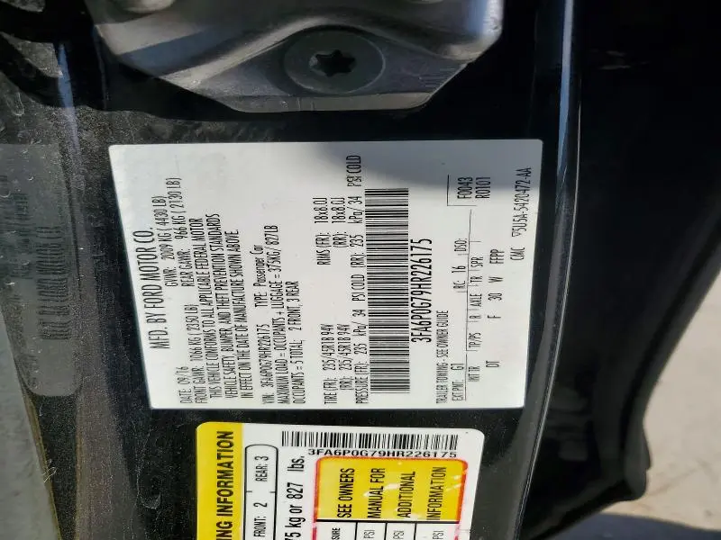 2017 FORD FUSION S  