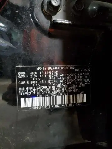 2020 SUBARU OUTBACK PREMIUM  