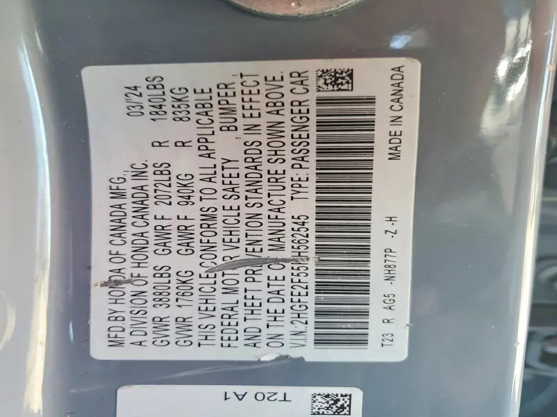 2024 HONDA CIVIC SPORT  