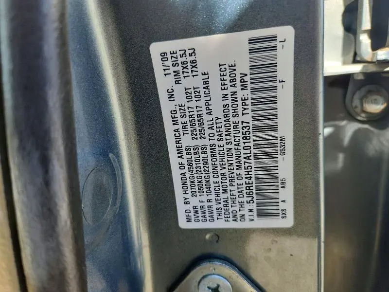 2010 HONDA CR-V EX  