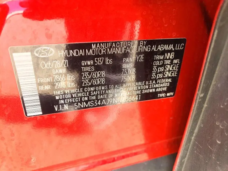 2022 HYUNDAI SANTA FE SEL  