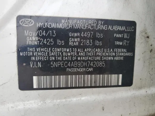 2013 HYUNDAI SONATA SE  
