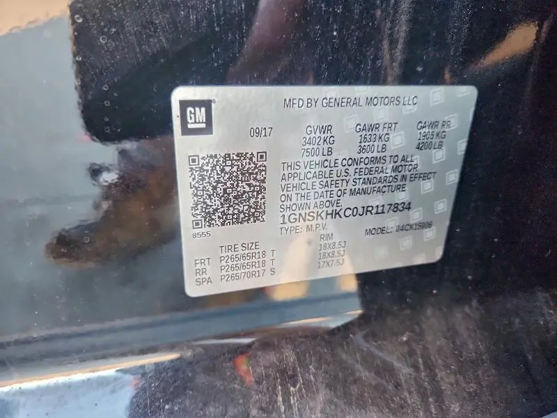 2018 CHEVROLET SUBURBAN K1500 LT  