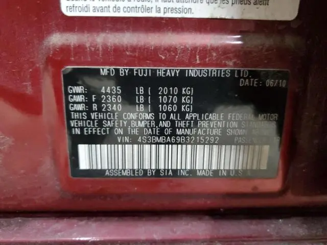 2011 SUBARU LEGACY 2.5I  