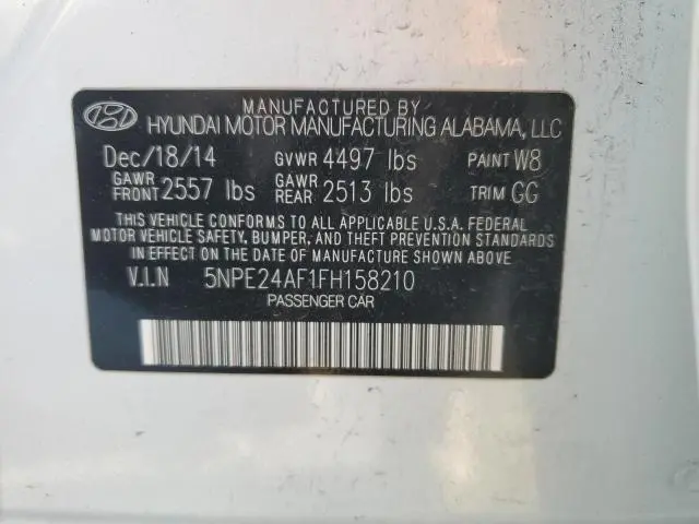 2015 HYUNDAI SONATA SE