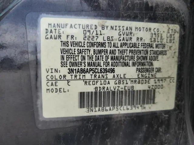 2012 NISSAN SENTRA 2.0  