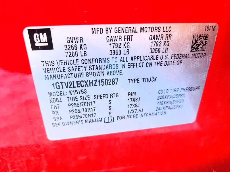 2017 GMC SIERRA K1500  