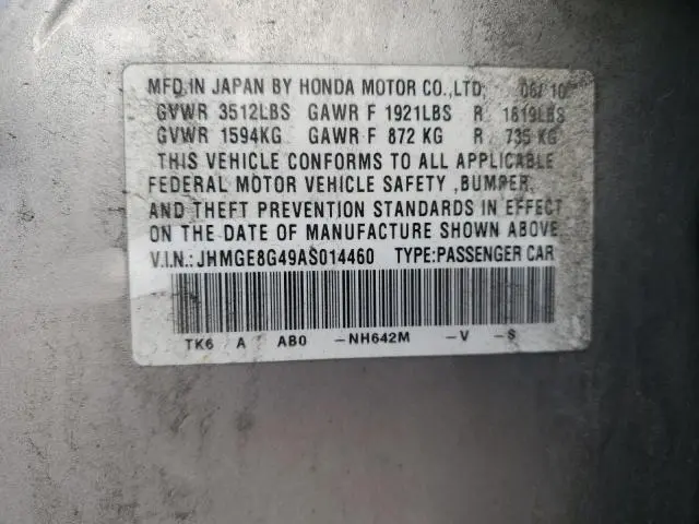 2010 HONDA FIT SPORT