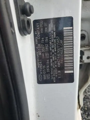 2016 HYUNDAI ACCENT SE
