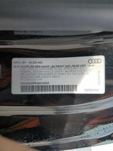 2016 AUDI A5 PREMIUM PLUS S-LINE  