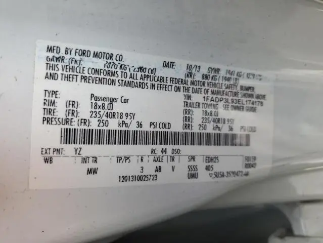 2014 FORD FOCUS ST  