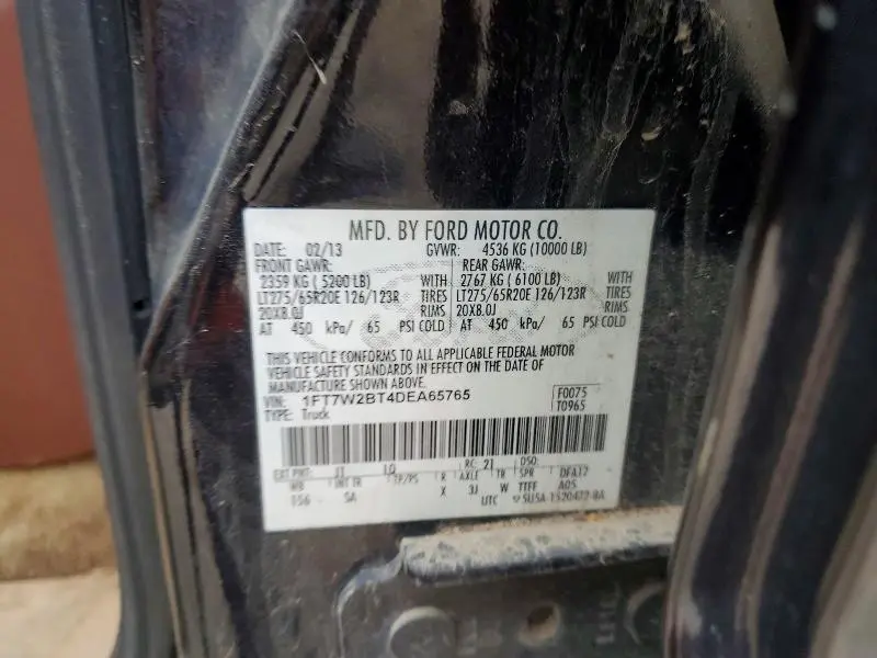 2013 FORD F250 SUPER DUTY  