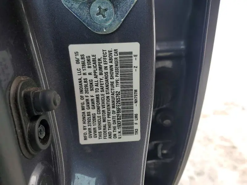 2015 HONDA CIVIC EX  