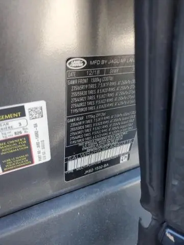 2019 LAND ROVER RANGE ROVER SPORT HSE  