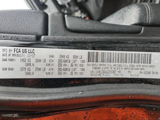 2018 JEEP GRAND CHEROKEE LIMITED  