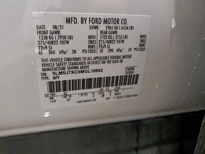 2021 LINCOLN AVIATOR RESERVE  