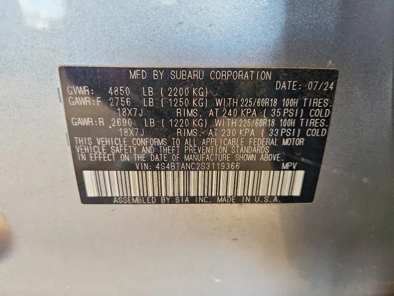 2025 SUBARU OUTBACK LIMITED  