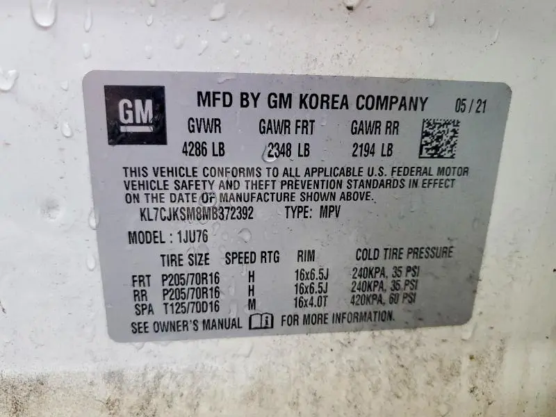 2021 CHEVROLET TRAX LS  