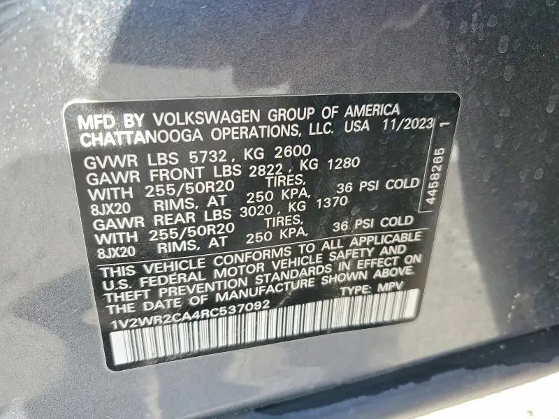 2024 VOLKSWAGEN ATLAS SE  