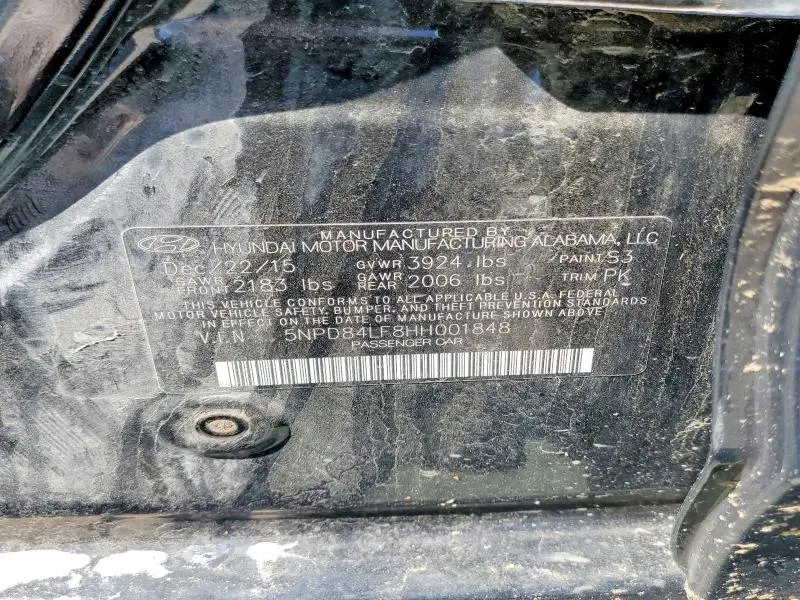 2017 HYUNDAI ELANTRA SE  