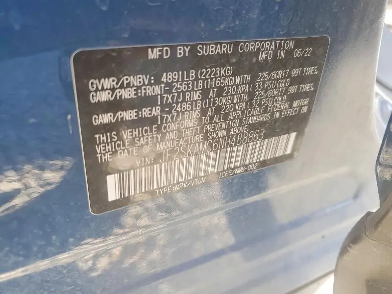 2022 SUBARU FORESTER WILDERNESS  