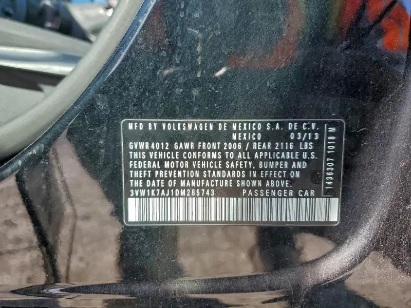 2013 VOLKSWAGEN JETTA BASE  