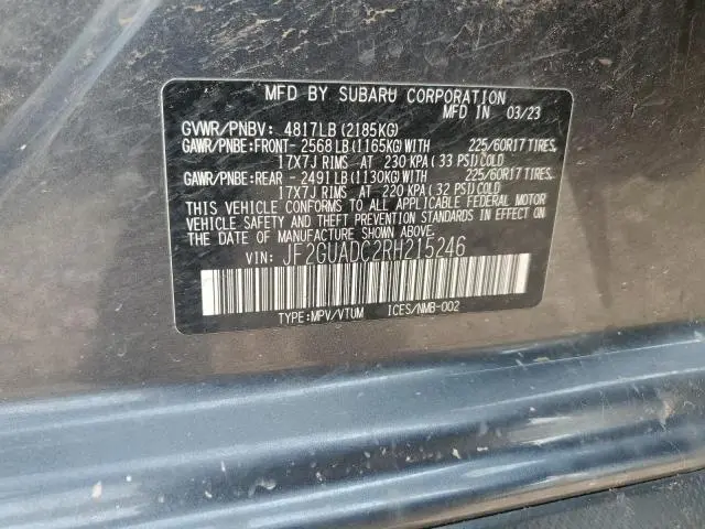 2024 SUBARU CROSSTREK PREMIUM  
