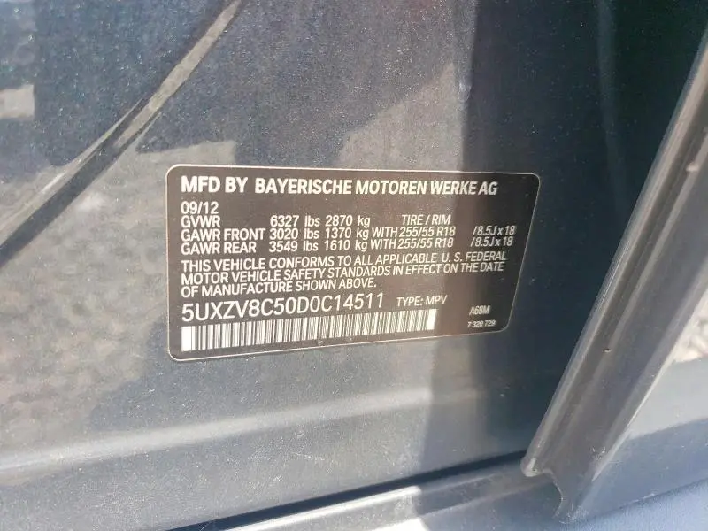 2013 BMW X5 XDRIVE50I  