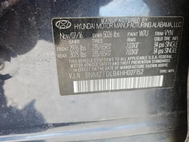 2017 HYUNDAI SANTA FE SPORT   