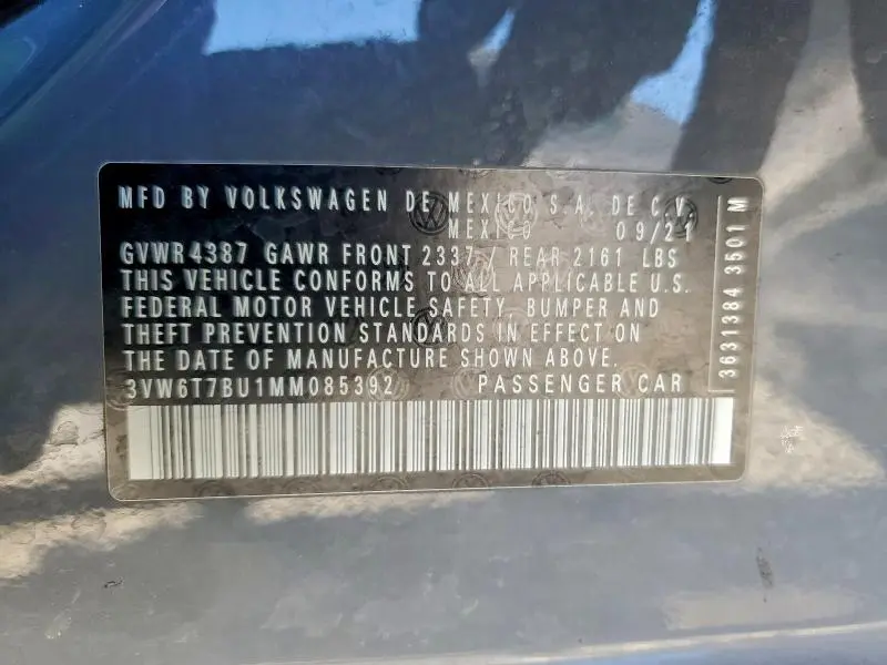 2021 VOLKSWAGEN JETTA GLI  