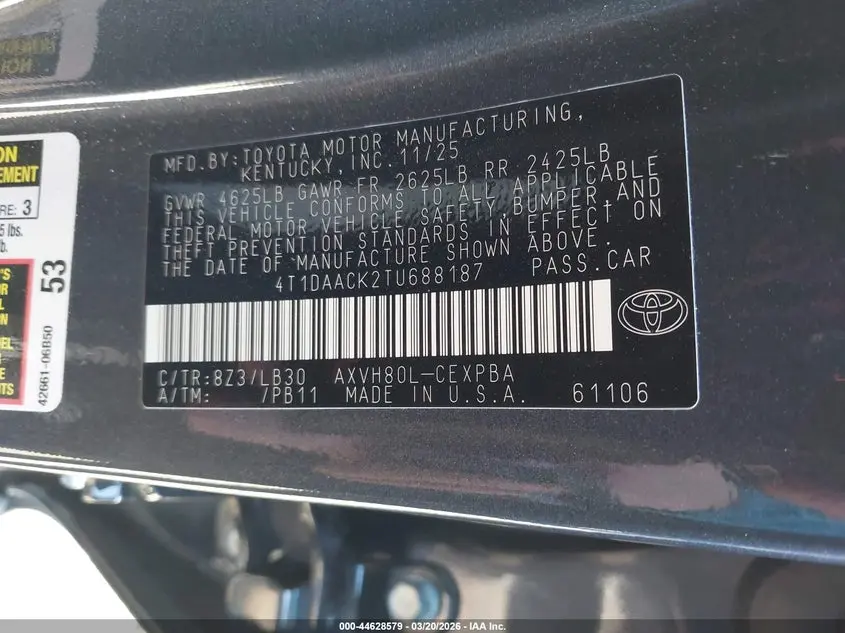 2026 TOYOTA CAMRY XSE