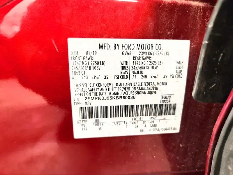 2019 FORD EDGE SEL  